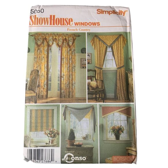 Simplicity ShowHouse Window Treatment Curtains Pattern 5050 uncut - Picture 1 of 2